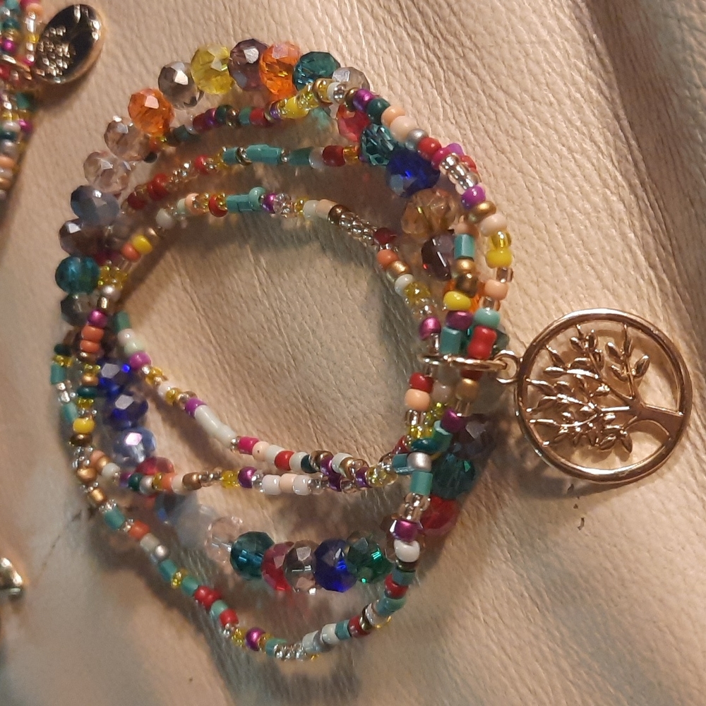Gypsy Sun Hand Crafted Rainbow child tree lover Bracelet - Picture 2 of 9